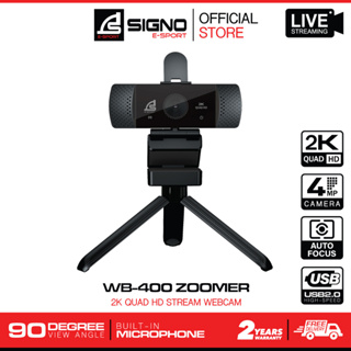 SIGNO E-Sport 2K Quad HD Stream Webcam ZOOMER รุ่น WB-400 (กล้องเว็ปแคม)