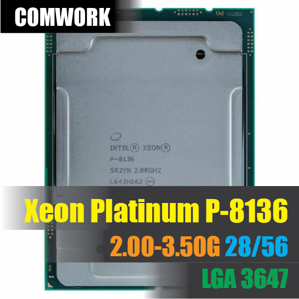 ซีพียู Intel XEON PLATINUM P-8136 LGA 3647 SOCKET P CPU PROCESSOR ...