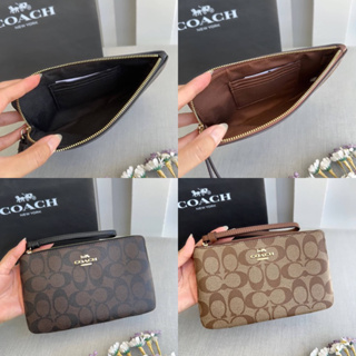 🎀 คล้องมือ 1L 6648 5476 3888 C1715 89646 LARGE WRISTLET IN SIGNATURE CANVAS