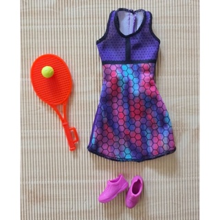 Barbie Tennis player doll ขายชุดตุ๊กตาบาร์บี้ รุ่นเล่นกีฬาเทนนิส สินค้าใหม่ พร้อมส่ง