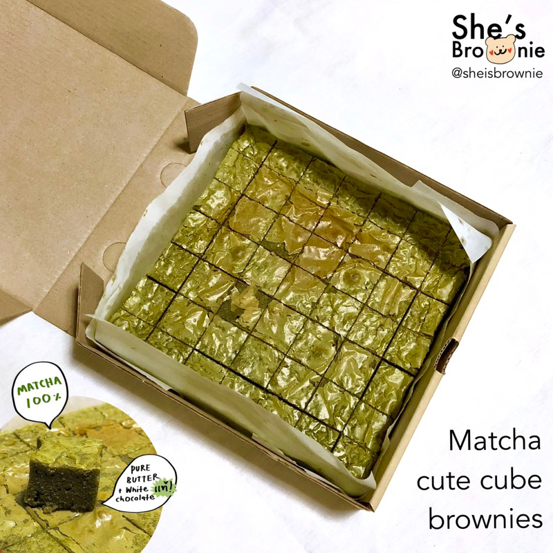 (รอบส่งทางแชทนะคะ)Matcha cute cube brownie /บราวนี่มัทฉะ,ชาเขียว ...