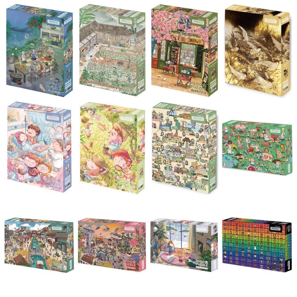 [สินค้าพรีออเดอร์] Botop Fusion jigsaw puzzle จิ๊กซอว์นำเข้า 1000 ชิ้น ...