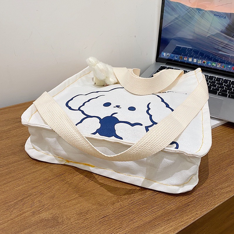 สินค้าพร้อมส่ง-น่ารักมากจ้า-style-cloth-bag-กระเป๋าน้องหมาน่ารักมาจ้า-กระเป๋าสไตล์เกาหลี-กระเป๋าสะพายข้างน่ารักมาก