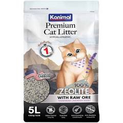 Kanimal Premium Cat Litter ทรายแมวภูเขาไฟ ผสมซีโอไลต์ สูตร Hypoallergenic กลิ่น Tasmanian Lavender 5 ลิตร