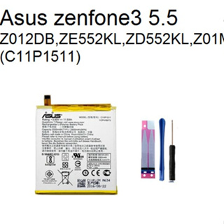 ZenFone3 สายแพรตรง แบตเตอรี่ Asus  Z012DB,ZE552KL,ZD552KL,Z01M (C11P1511)  สายแพรตรง ประกัน 3 เดือน