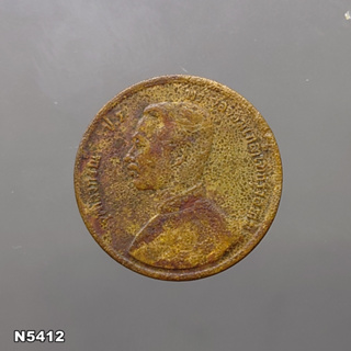 เหรียญทองแดง หนึ่งโสฬส พระบรมรูป - ตราพระสยามเทวาธิราช รัชกาลที่ 5 จ.ศ.1249