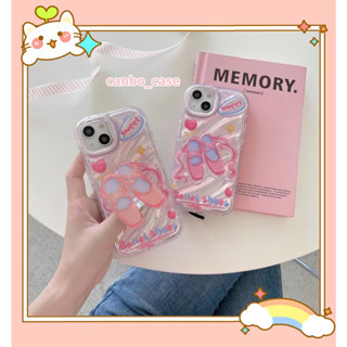 🎁ส่งของขวัญ🎁เคสไอโฟน สำหรับ 11 14 for iPhone Case 13 12 Pro Max น่ารัก รองเท้า พร้อมขาตั้ง กันกระแทก เคสนิ่ม เคสโทรศัพท์