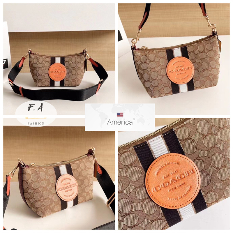 u-s-outlet-ว่าแท้100-coach-dempsey-กระเป๋าสะพายผ้าใบ-jacquard-น้ำหนักเบา-กระเป๋าสะพายข้าง-กระเป๋าถือ-c2825-c5483