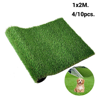 พรมหญ้าเทียม Artificial grass หญ้าเทียมปูพื้น ปูพื้น ตกแต่งบ้าน แต่งสวน ขนาด 1x2เมตร หญ้าสูง2ซม. โดนแดด โดนฝนได้ convincing