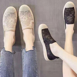 ภาพขนาดย่อของภาพหน้าปกสินค้ารองเท้าผู้หญิง 2023 รองเท้าส้นแบนใหม่รองเท้าตาข่ายลูกไม้ จากร้าน lim881805 บน Shopee