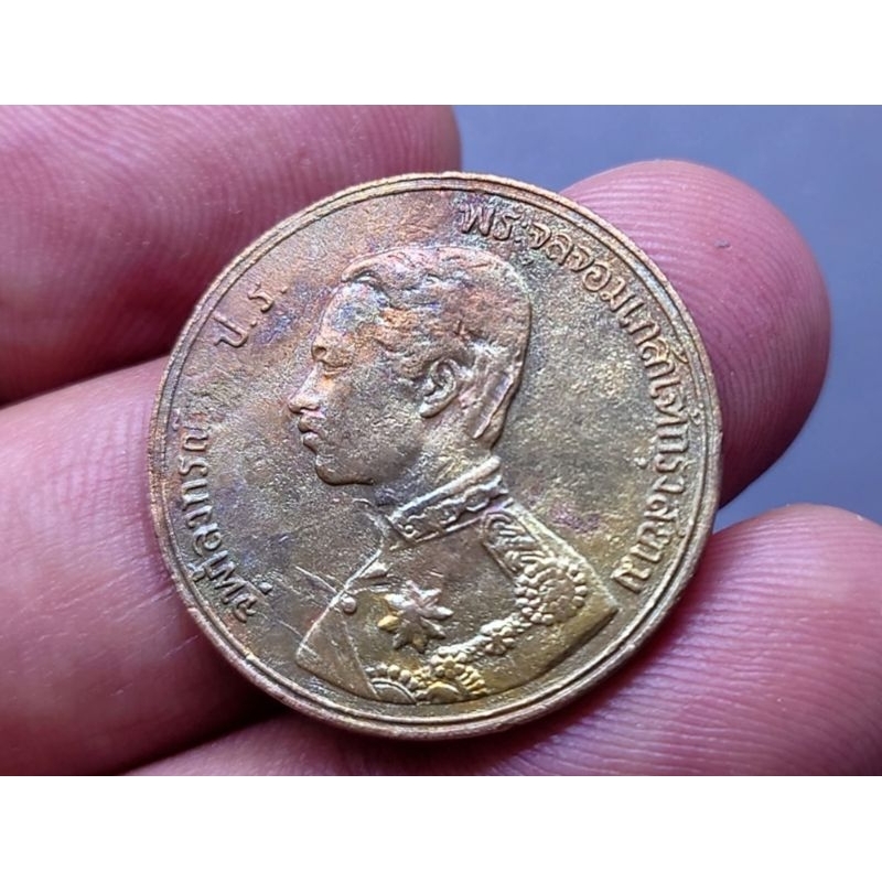 เหรียญหนึ่งอัฐ-1-อัฐ-แท้-เนื้อทองแดง-เงินโบราณ-สมัย-ร-5-พระสยามเทวาธิราช-ร-ศ-109-รัชกาลที่5-ของสะสม-เหรียญโบราณ