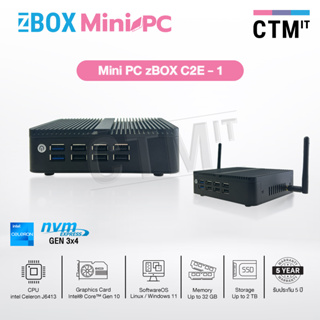 คอมพิวเตอร์สำนักงาน ออฟฟิศ คอมพิวเตอร์ มินิ Computer ZBOX Mini PC C2E-1 / Intel Celeron J6413 (4 Cores / 4 Threads)