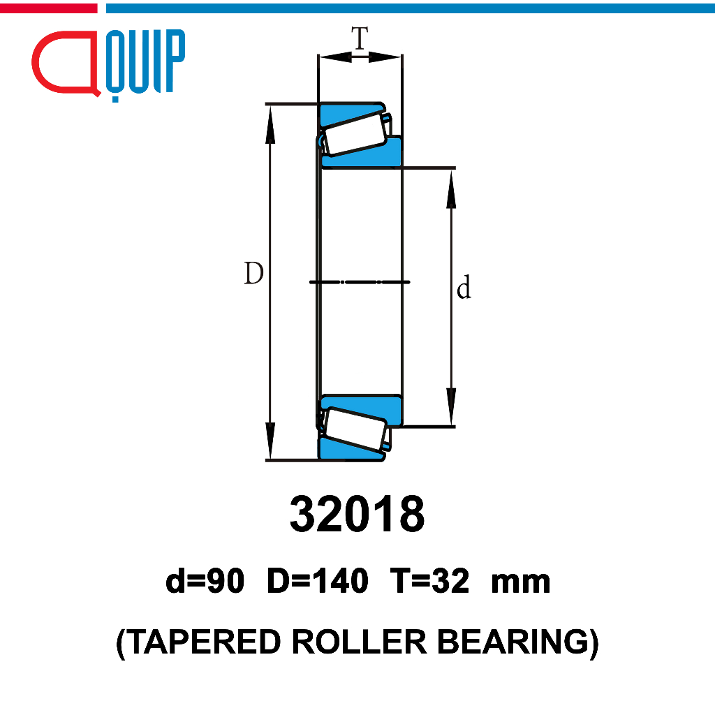 32018-ubc-ตลับลูกปืนเม็ดเรียว-สำหรับงานอุตสาหกรรม-tapered-roller-bearings-สำหรับเพลา-90-มิล-จำนวน-1-ตลับ