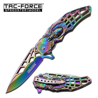 &lt;พร้อมส่ง&gt; มีดพับ มีดพก แมงมุมรุ้ง (TAC-FORCE SPYDER RAINBOW) (TF-856RB)