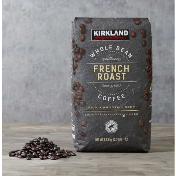 Kirkland coffee bean French Roast โฮลบีนเฟรนซ์โรสต์คอฟฟี่ เมล็ดกาแฟอา