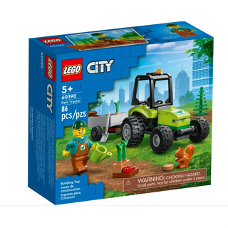 LEGO City Park Tractor 60390, Toy with Trailer for Kids Ages 5 Plus