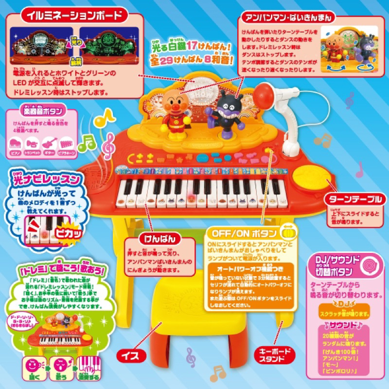 เปียโนอันปังแมน-anpanman-piano-ของแท้จากญี่ปุ่น