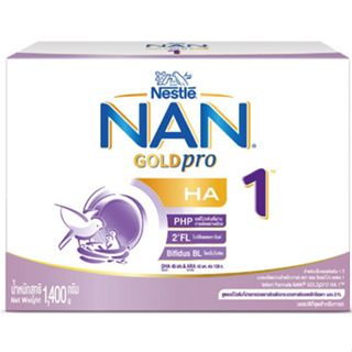 *[นมผง] NAN GOLDpro นมผง แนน โกลด์โปร เอชเอ สูตร 1 1400 กรัม นมผงสำหรับเด็กแรกเกิด - 1 ปี