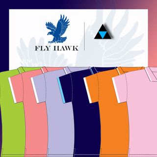 เสื้อโปโลหญิง เสื้อคอปกแขนสั้น เสื้อโปโลสีพื้น FLY HAWK FLYHAWK รุ่น A352  ของแท้ 100%