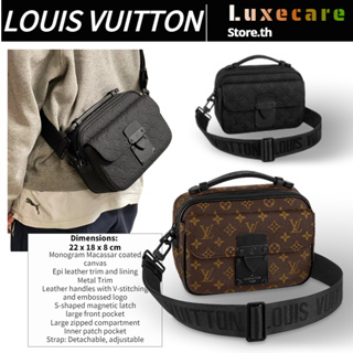 หลุยส์ วิตตอง👜Louis Vuitton S Lock Bag ผู้ชาย/กระเป๋าสะพาย/กระเป๋าหลุยวิตตอง/กระเป๋า LV Bag