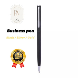 ปากกาโลหะนักธุรกิจ  ปากาโลหะแบบหมุนเปิด สีดำ หรูหรา 🖊 🔥ถูกที่สุด🔥