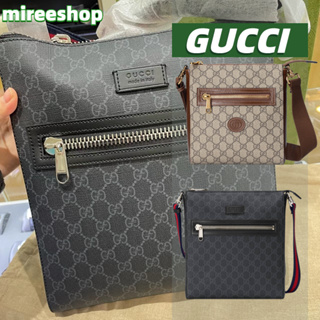 🍒กุชชี่ Gucci กระเป๋า GG Black Messenger🍒กระเป๋าสะพายเดี่ยว