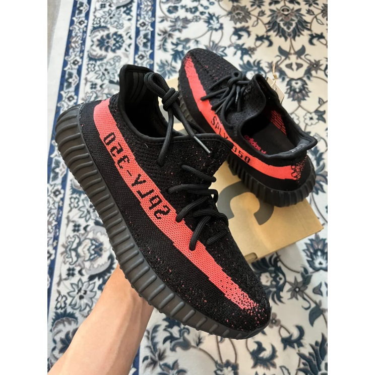 adidas-originals-yeezy-boost-350-v2-core-black-red-2022-ของแท้-100