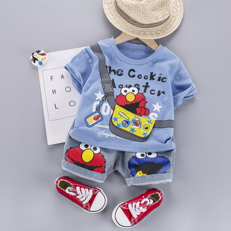 พร้อมส่ง-จัดส่งไว-ชุดเด็กฤดูร้อนเสื้อผ้าเด็กผู้ชายแฟชั่นเสื้อผ้าเด็กชุดทูพีซสำหรับเด็ก
