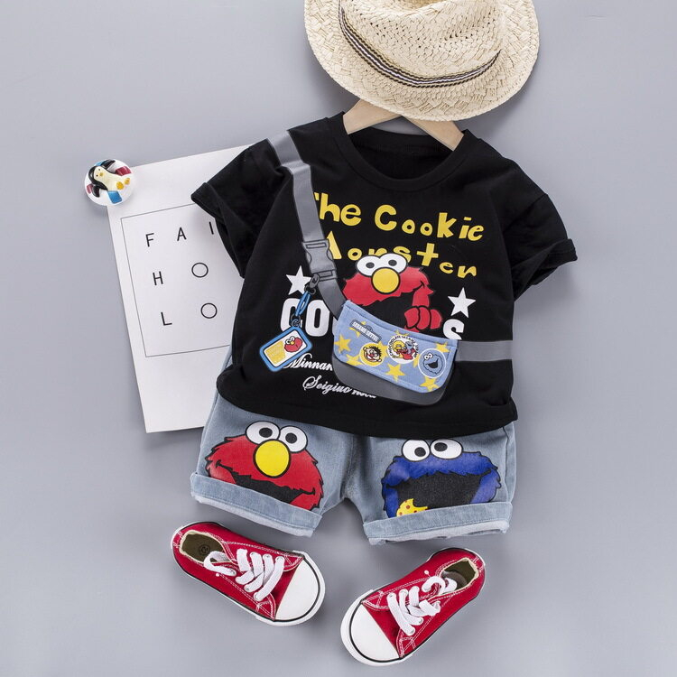 พร้อมส่ง-จัดส่งไว-ชุดเด็กฤดูร้อนเสื้อผ้าเด็กผู้ชายแฟชั่นเสื้อผ้าเด็กชุดทูพีซสำหรับเด็ก