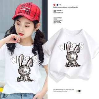 H433 (ส่งจากไทย)เสื้อยืดเด็กแขนสั่ง ลายแฟชั่นสวยน่ารัก.ใส่ได้ทั้งเด็กชายและเด็กหญิง