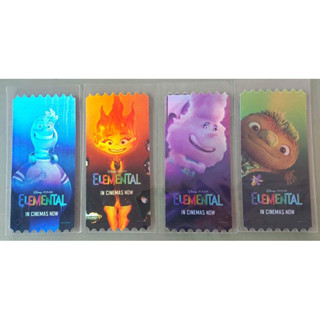 สีสด! Collectible ticket Elemental เมืองอลวนธาตุอลเวง การ์ดวิบวับ ตั๋ววิบวับ ไม่ใช่ตั๋งหนัง ไว้สำหรับสะสม