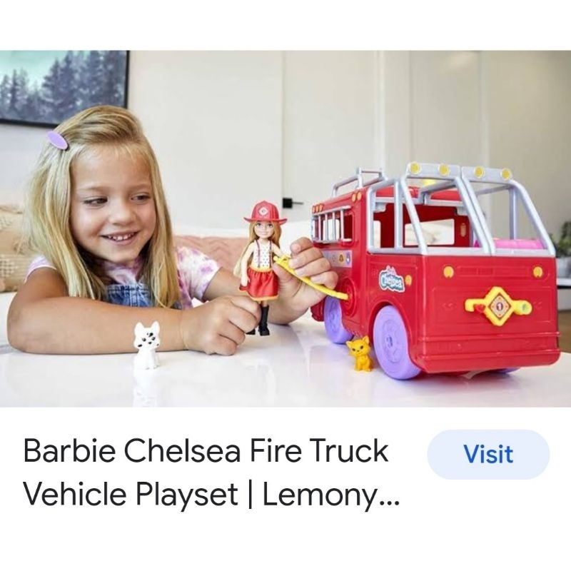 เซตตุ๊กตาบาบี้เชลซีนักดับเพลิงพร้อมรถ