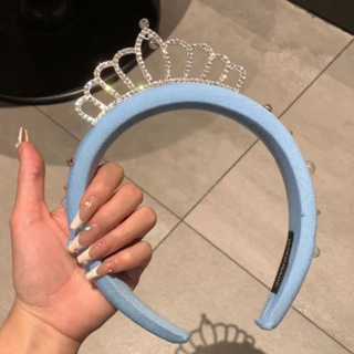 (พร้อมส่ง👑) Blue headband for princess birthday ที่คาดผมเจ้าหญิง ที่คาดผมวันเกิด