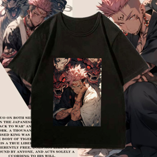 Jujutsu Kaisen い た ど ゆ ゆ じ anime same style tops mens and womens cotton printed clothing