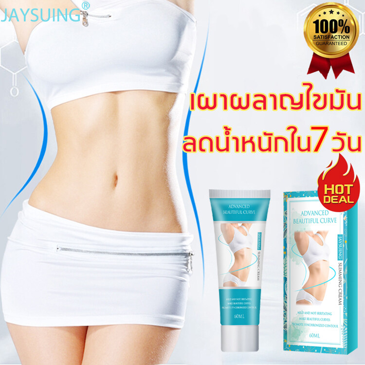 ครีมเผาผลาญไขมัน60g-ครีมกระชับผิวกาย-ครีมสลายไขมัน-ไม่ต้องออกกำลังกาย-การเผาผลาญไขมันอย่างสลิมมิ่งครีม-สร้างหุนดี-ครีมกร