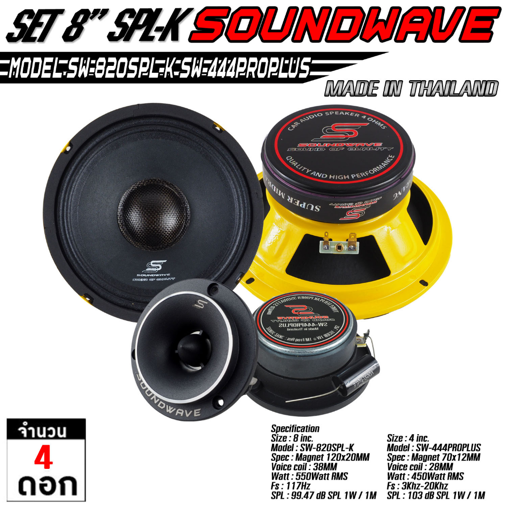 soundwave-ดอกเสียงกลาง-sw-820spl-k-amp-sw-444proplus-ดอกลำโพงรถยนต์-โมแรง-ประกอบไทย-ลำโพงเสียงกลางรถยนต์-เครื่องเสีย