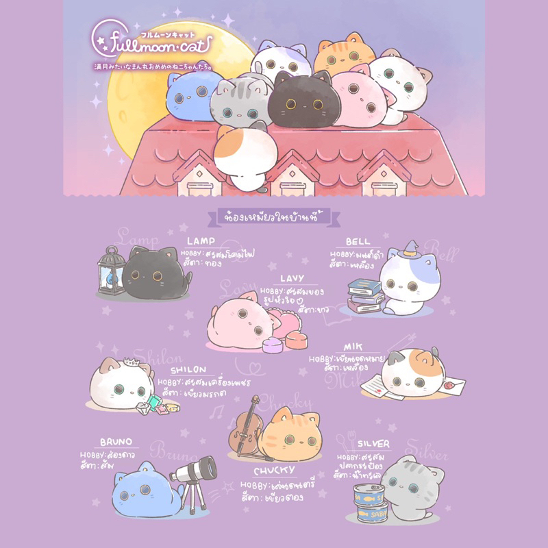 fullmoon-cat-keyring-พวงกุญแจตุ๊กตาแมวเหมียว