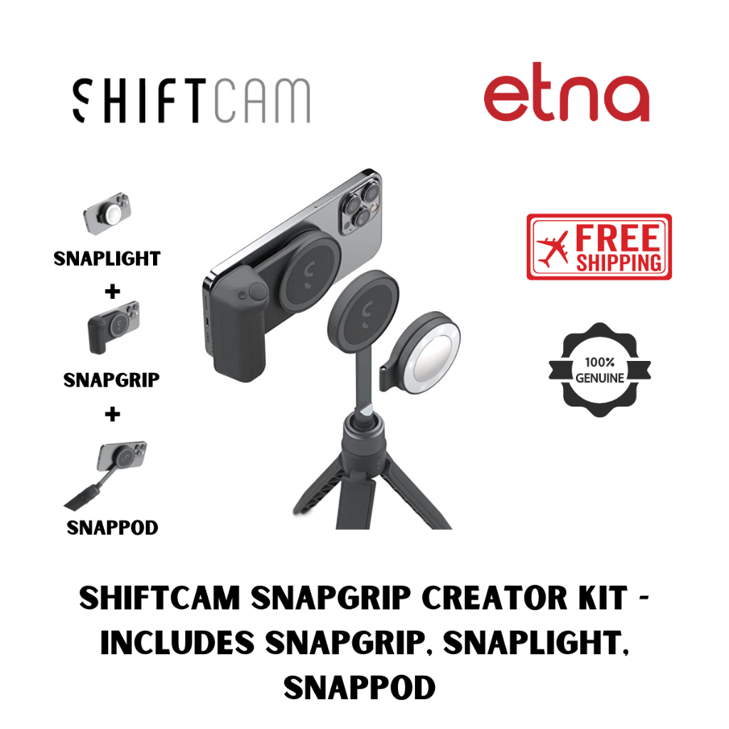 ShiftCam SnapGrip Creator Kit - Includes SnapGrip, SnapLight