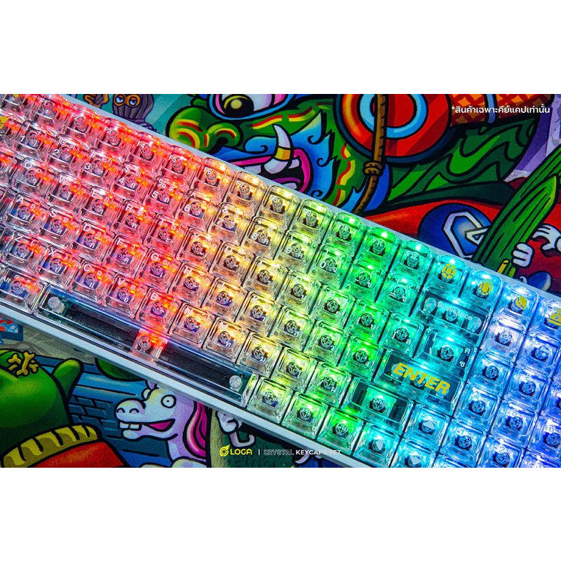 loga-crystal-series-132-keys-clear-keycap-set