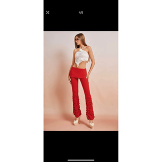 Shein Drop Waist Ruched Flare Leg Pants