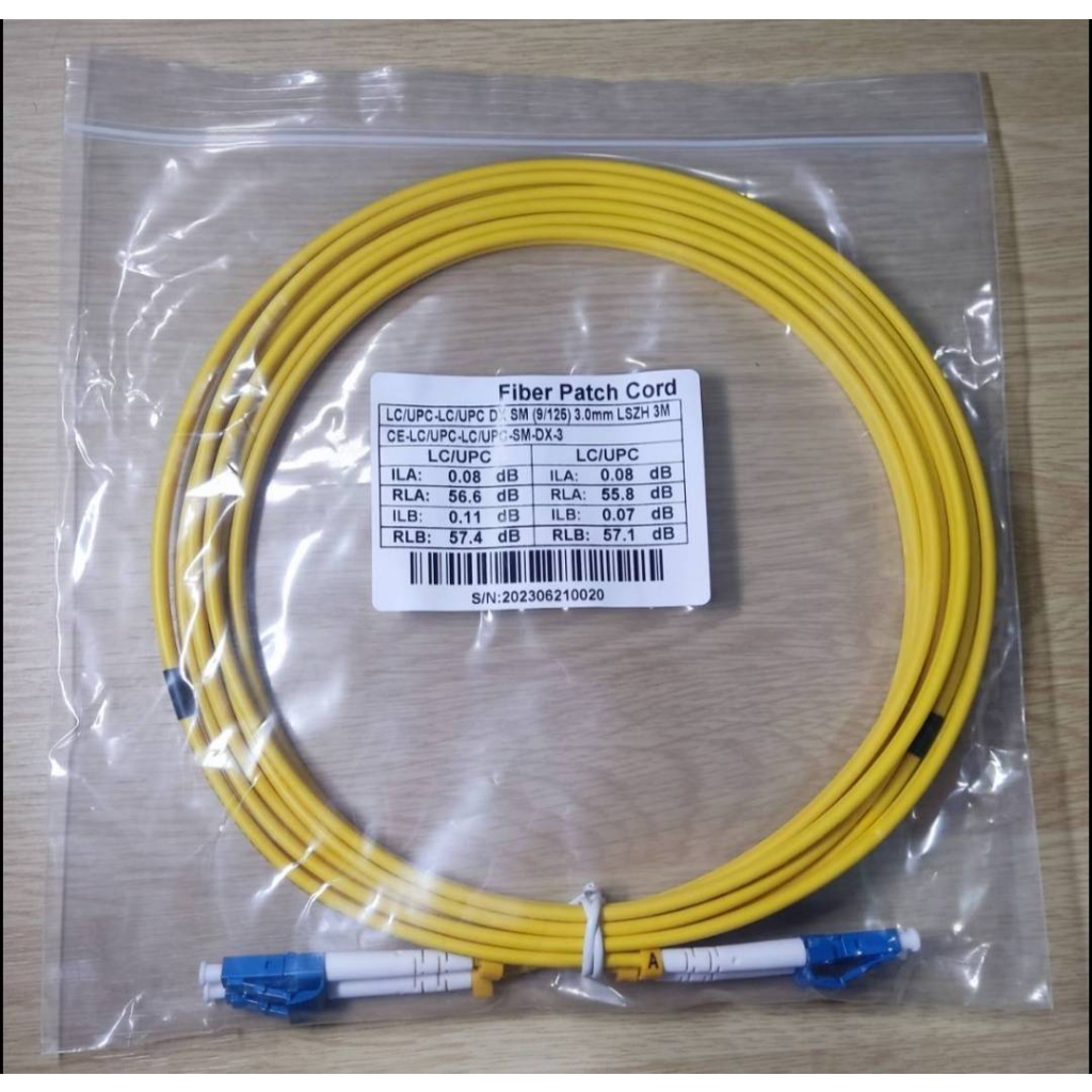 สายไฟเบอร์ออฟติกเข้าหัวสำเร็จรูป LC-LC Patch cord Fiber Duplex Single ...