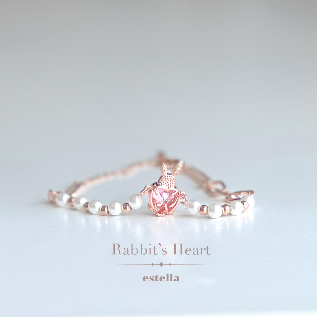 estella-house-พร้อมส่ง-สร้อยข้อมือ-rabbits-heart-กำไลข้อมือผู้หญิง