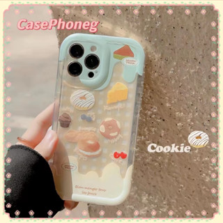 🍑CasePhoneg🍑ป้องกันการหล่น ขอบเต็ม iPhone 11 14 pro max การ์ตูน ความคิดสร้างสรรค์ เส้นขอบโปร่งใส case for iPhone 12 13