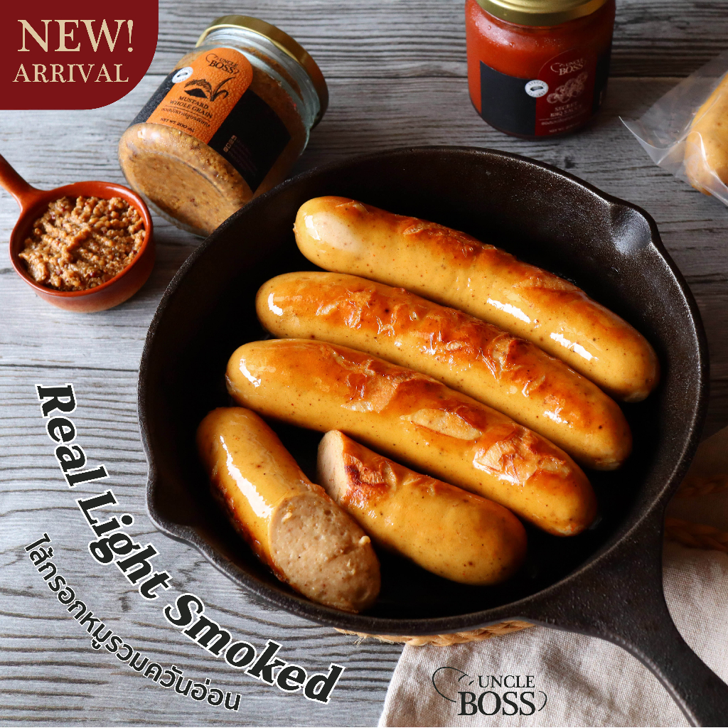Uncle Boss_Real light smoked Sausage (Keto) | Shopee Thailand