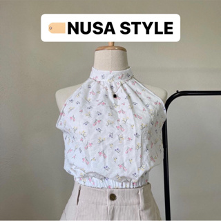 ‼️Sale‼️งานป้าย NUSA STLYE เสื้อแขนกุด เอวจั้ม เสื้อผ้าผู้หญิง