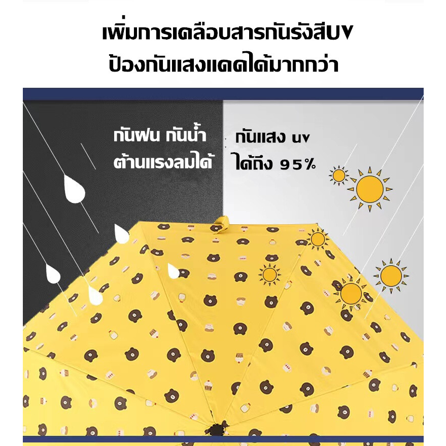 nemoso-bear-umbrella-ร่มกันฝนสินค้าขายดี-ร่ม-fashion-umbrella-ร่มกันแดด-uv-สีน่ารัก-ร่มกันฝน-ลายสวยๆ-น่ารัก-ร่มกันuv