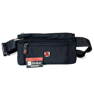 Chinatown Leather กระเป๋าคาดเอว ผ้า ผู้ชาย สะพายหน้าอก ผ้า สีดำ Dakar