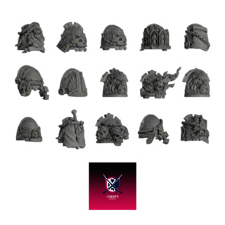Grimdark scifi miniatures parts shoulder pads01