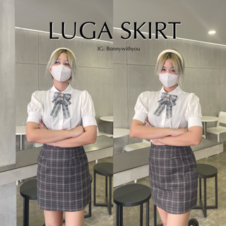 พร้อมส่ง ꒰LUGA skirt꒱ กระโปรงY2K ลายตาราง 🧵ฟีลนักเรียนลูกคุณ มีกางเกงซับใน ˚ ༘ 🖤✨