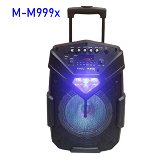MUSIC DJ M-M999X SPEAKER /1200W.8inch+MIC*1ไร้สาย BLUETOOTH